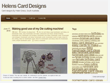 Tablet Screenshot of helenscarddesigns.com